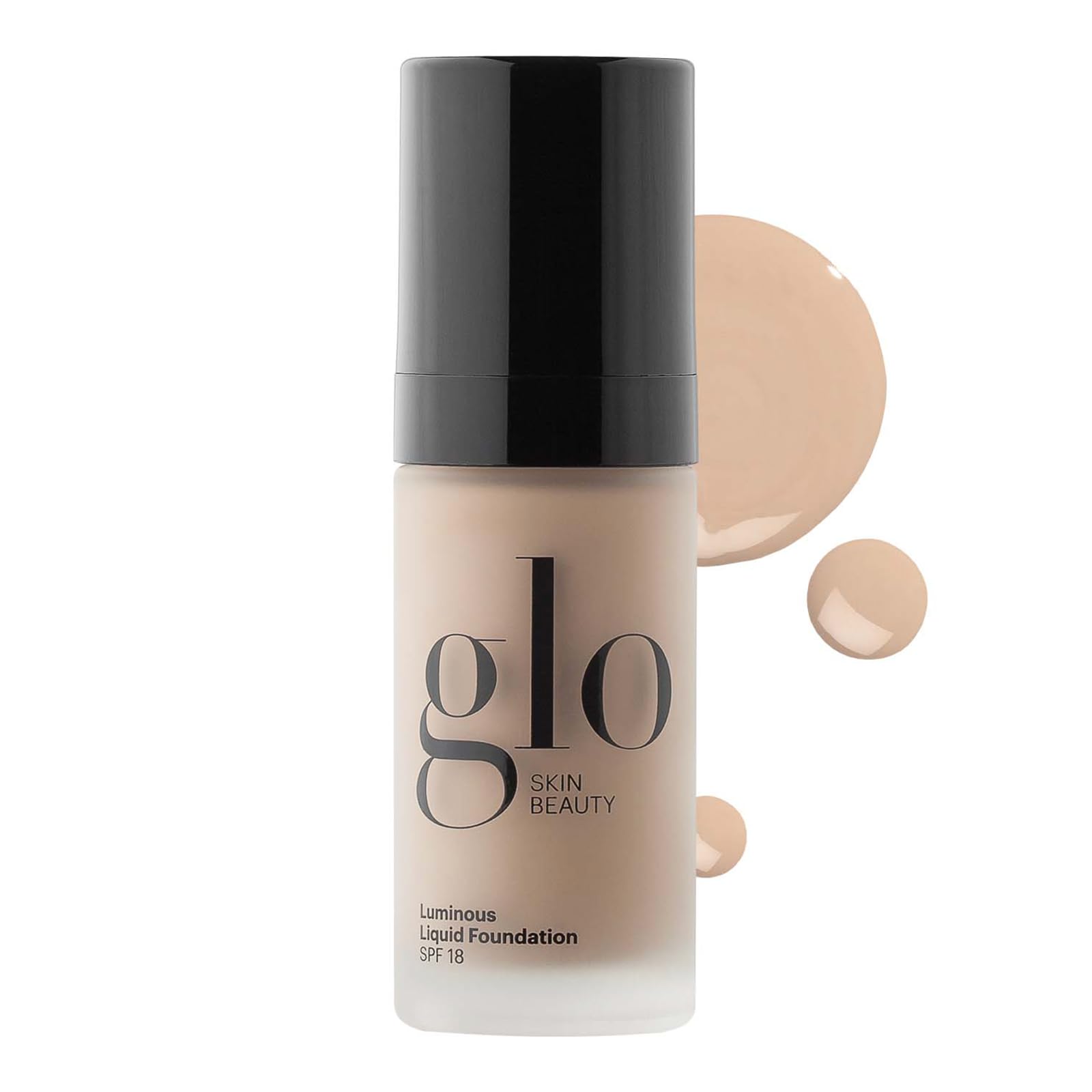 Glo Skin Beauty Luminous Liquid Mineral Foundation Makeup with SPF 18 (Brûlée) - Improves Uneven Skin Tone, Smooths & Corrects Imperfections, Sheer to Medium Coverage, Dewy Finish