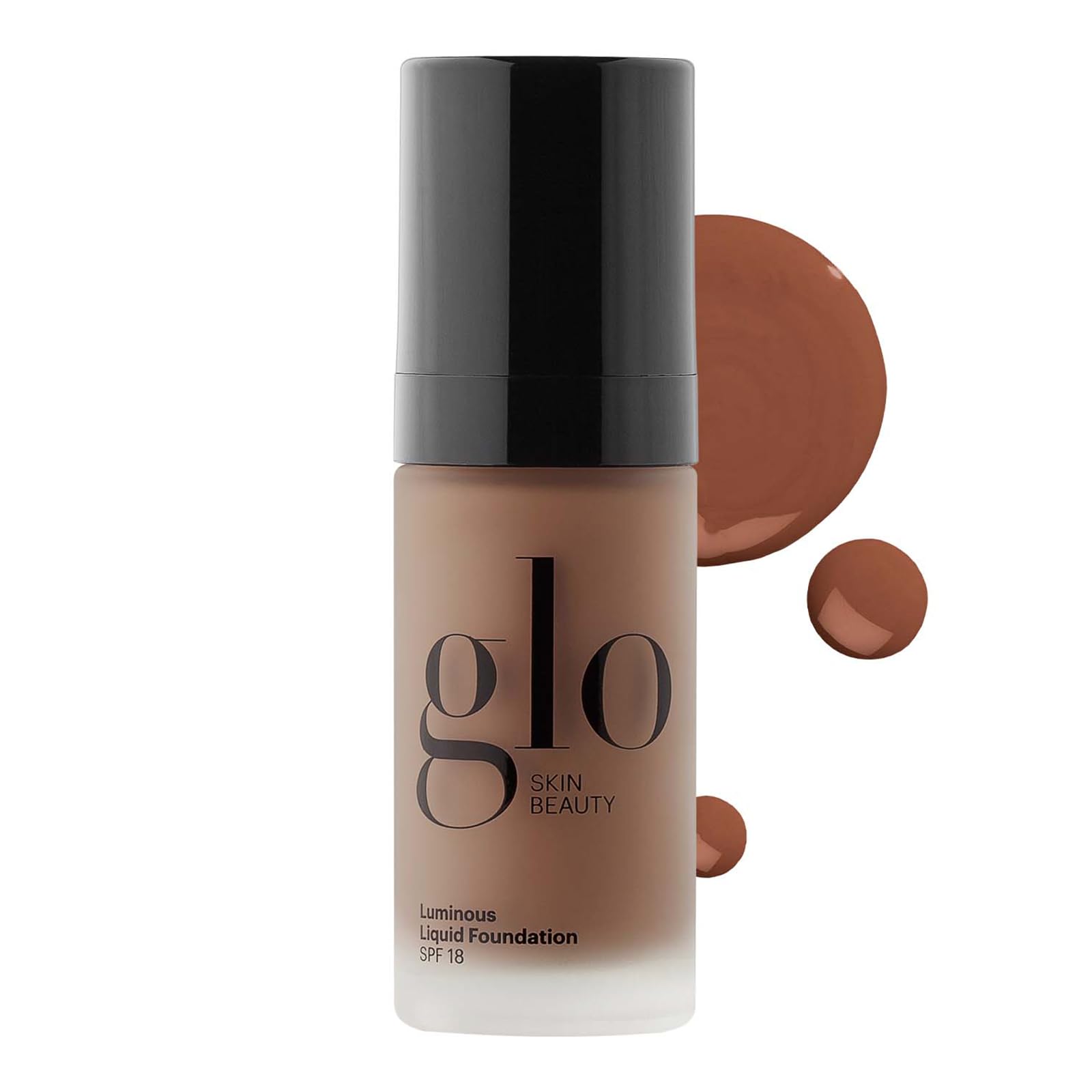Glo Skin Beauty Luminous Liquid Mineral Foundation Makeup with SPF 18 (Brûlée) - Improves Uneven Skin Tone, Smooths & Corrects Imperfections, Sheer to Medium Coverage, Dewy Finish