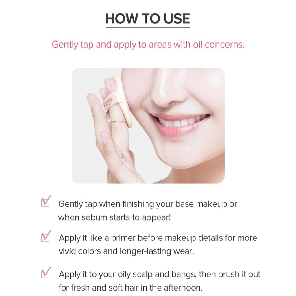 SKINFOOD Peach Cotton Pore Blur Pact - Sebum Control Pack with Silky Texture - Long Lasting Makeup Fixing - Pore Primer with Mineral Powder for Oily Skin - Pore Quick Minimizer