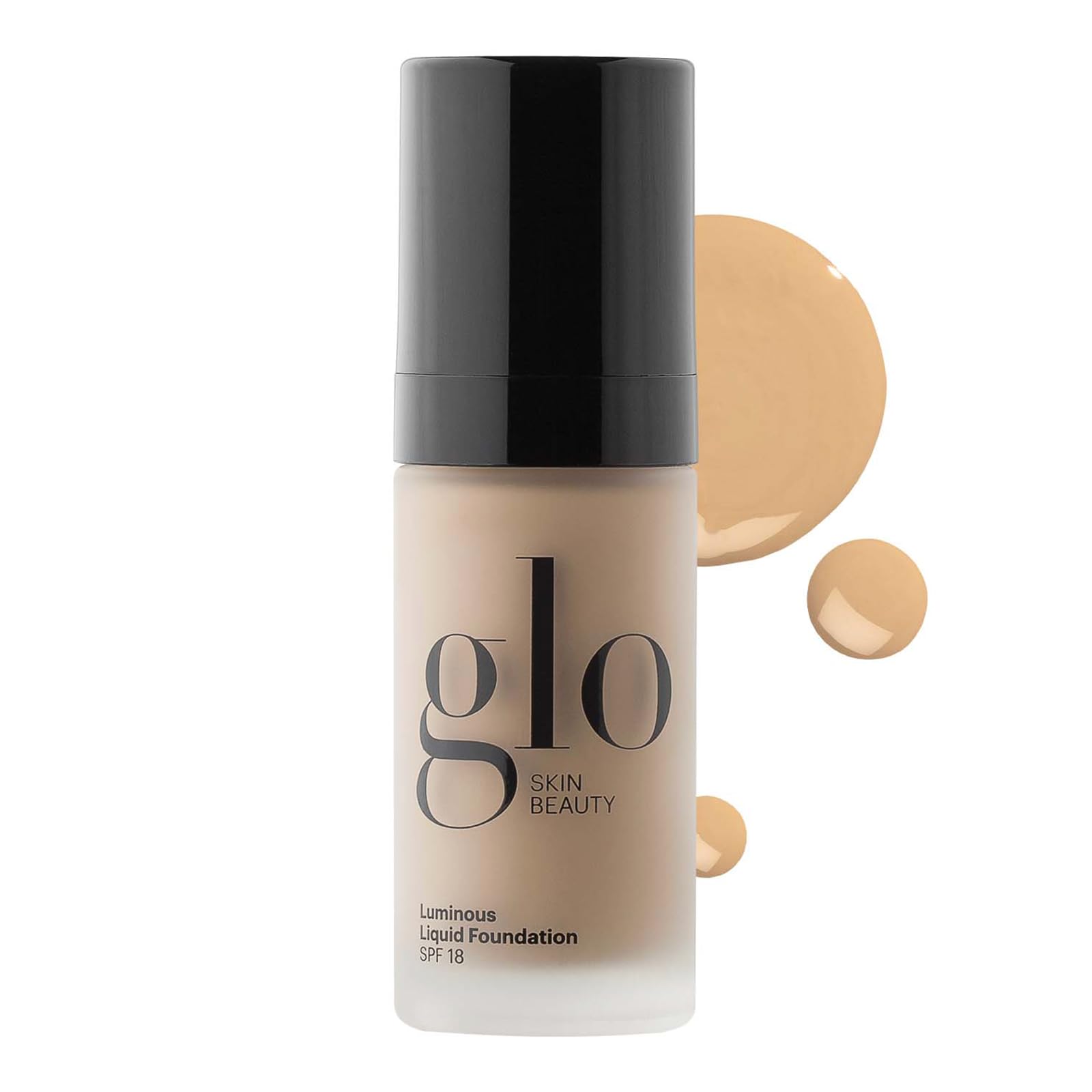 Glo Skin Beauty Luminous Liquid Mineral Foundation Makeup with SPF 18 (Brûlée) - Improves Uneven Skin Tone, Smooths & Corrects Imperfections, Sheer to Medium Coverage, Dewy Finish
