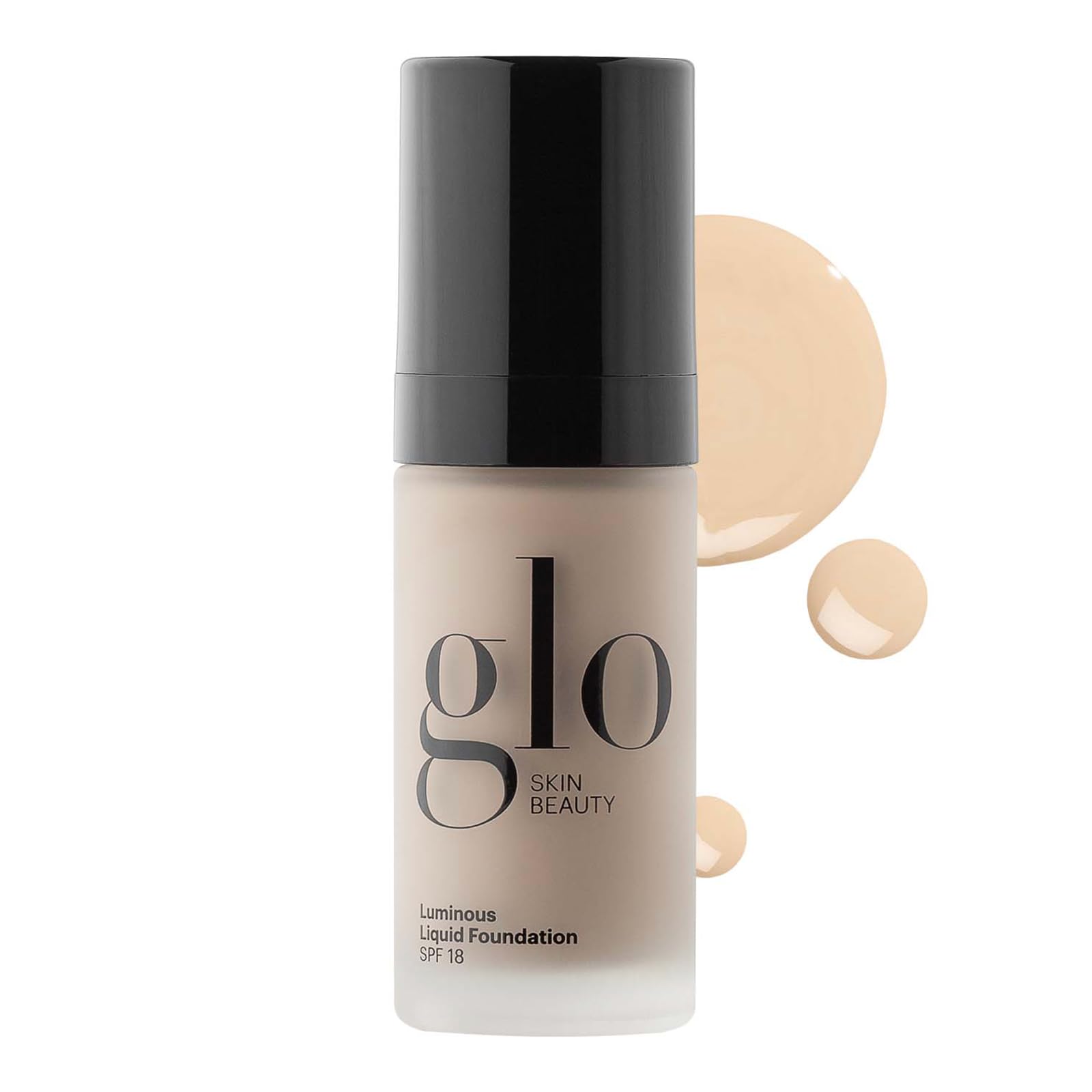 Glo Skin Beauty Luminous Liquid Mineral Foundation Makeup with SPF 18 (Brûlée) - Improves Uneven Skin Tone, Smooths & Corrects Imperfections, Sheer to Medium Coverage, Dewy Finish