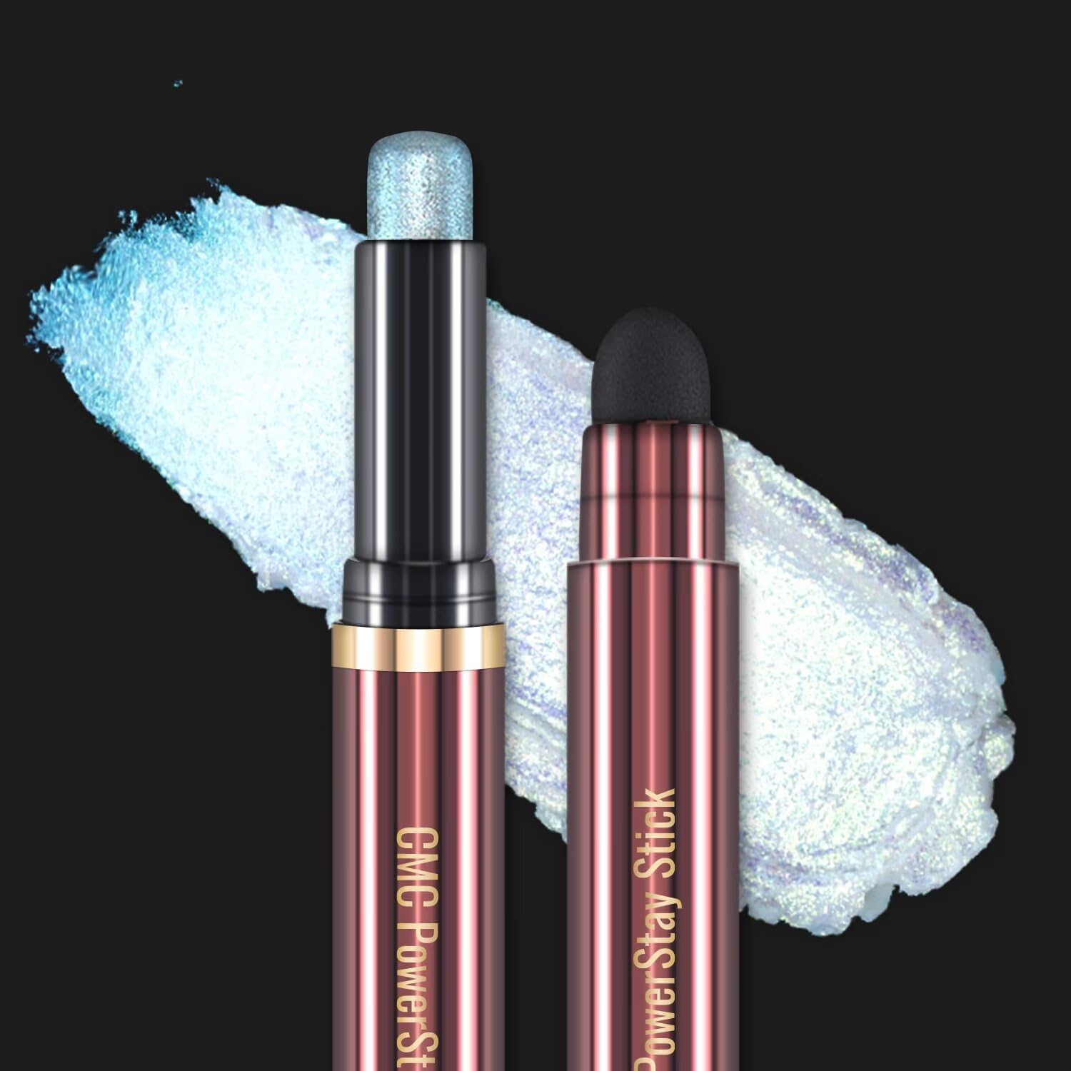 CHARMACY Multichrome 2 in 1 Cream Eyeshadow Stick, Waterproof Eye Brightener Highlighter Stick Makeup, High Pigmented, Smudge-Proof, Vegan & Cruelty-Free (#904)