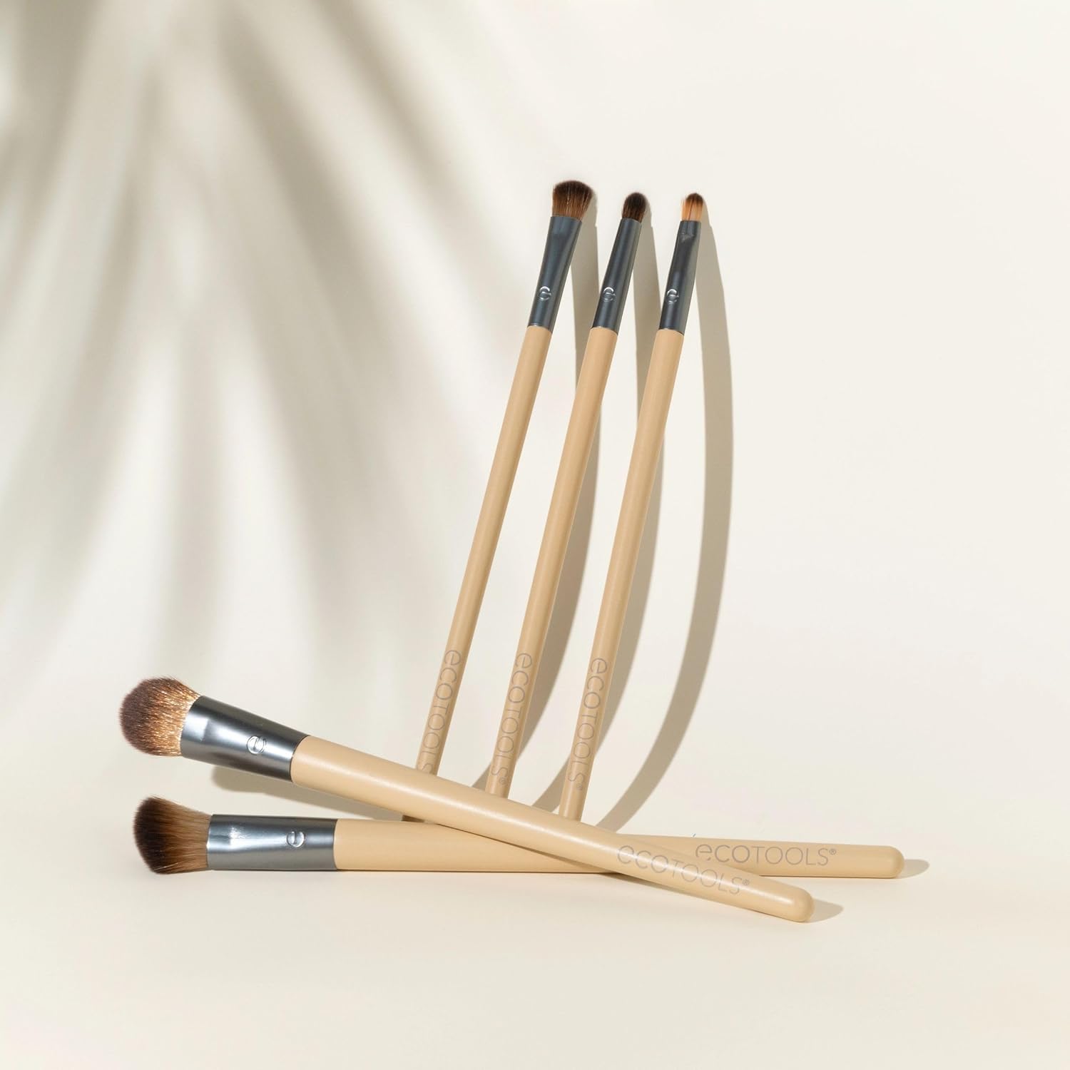 EcoTools Daily Defined Eye Brush Kit, Makeup Brushes For Liquid, Powder, & Cream Eyeshadow & Eyeliner Application, Eco-Friendly Eye Brushes, Synthetic Hair, Cruelty Free, 5 Piece Set