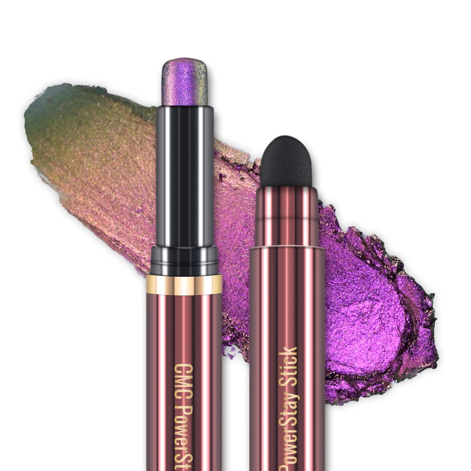 CHARMACY Multichrome 2 in 1 Cream Eyeshadow Stick, Waterproof Eye Brightener Highlighter Stick Makeup, High Pigmented, Smudge-Proof, Vegan & Cruelty-Free (#904)