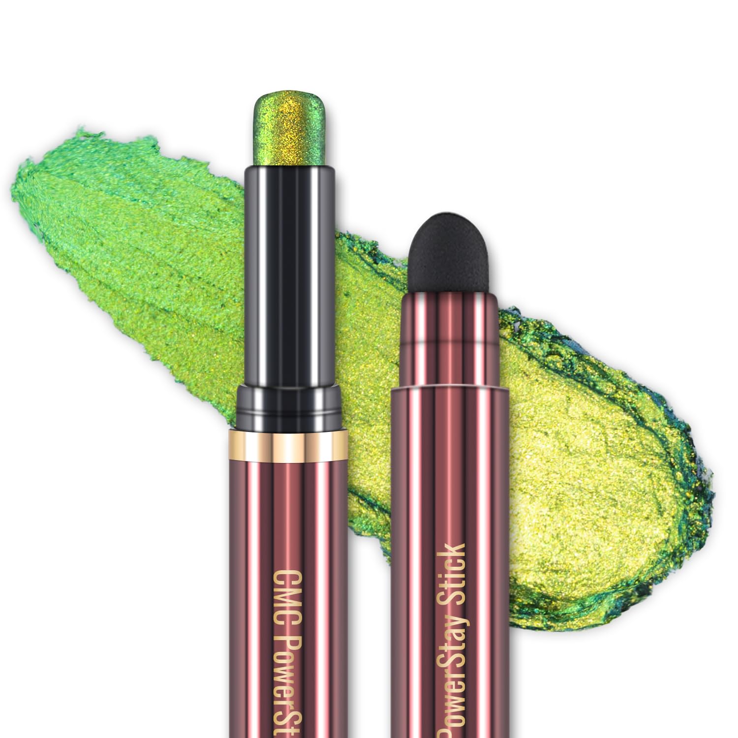 CHARMACY Multichrome 2 in 1 Cream Eyeshadow Stick, Waterproof Eye Brightener Highlighter Stick Makeup, High Pigmented, Smudge-Proof, Vegan & Cruelty-Free (#904)