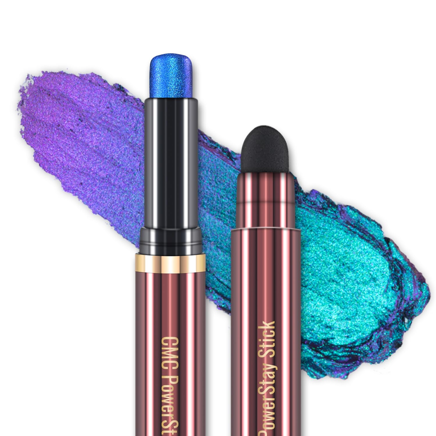 CHARMACY Multichrome 2 in 1 Cream Eyeshadow Stick, Waterproof Eye Brightener Highlighter Stick Makeup, High Pigmented, Smudge-Proof, Vegan & Cruelty-Free (#904)