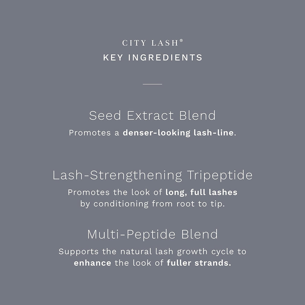 City Beauty City Lash® - Natural Eyelash Enhancing Serum - Nourish & Lengthen Lashes - No Harsh Chemicals - Get Stronger, Fuller, Thicker-Looking Eyelashes - Clean & Cruelty-Free
