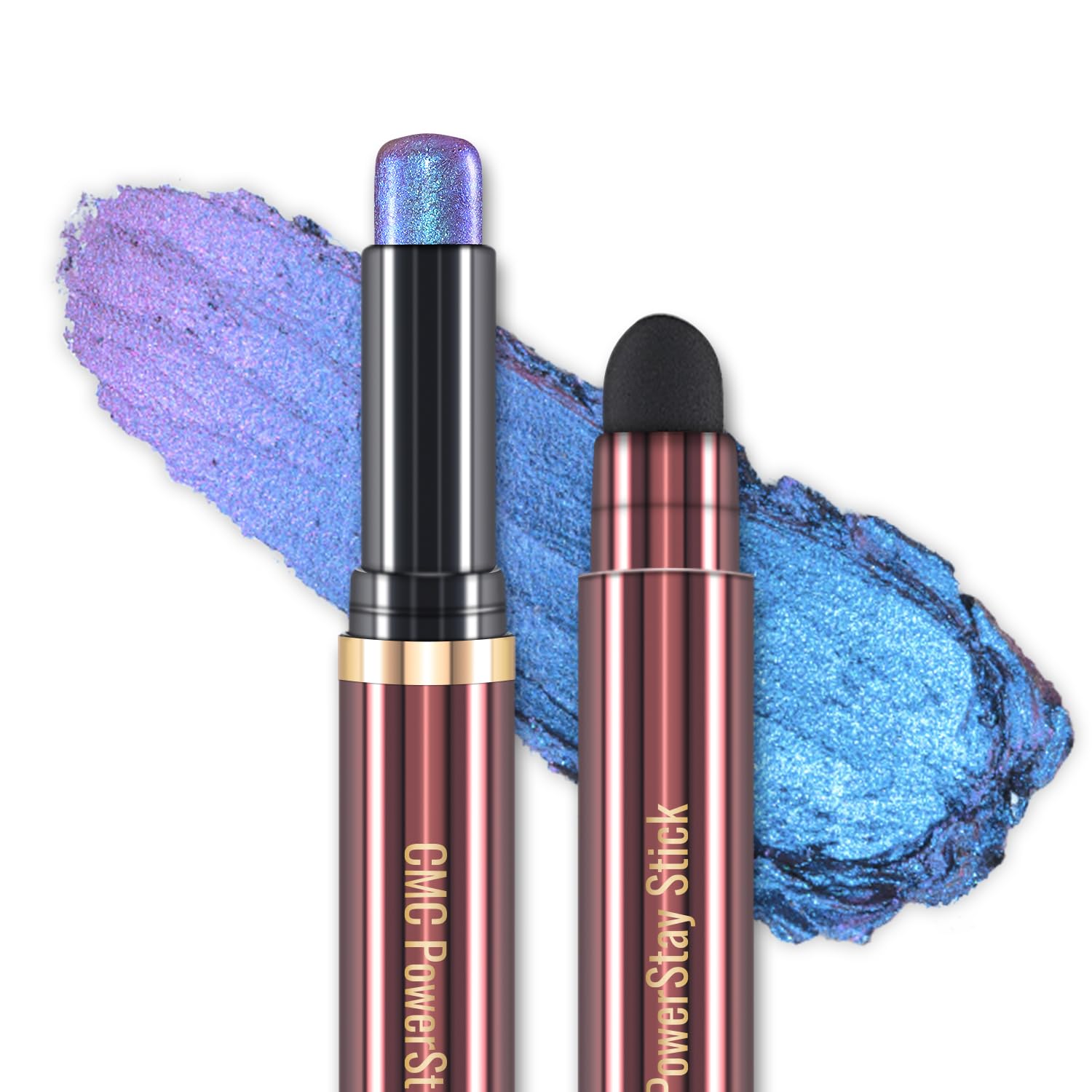CHARMACY Multichrome 2 in 1 Cream Eyeshadow Stick, Waterproof Eye Brightener Highlighter Stick Makeup, High Pigmented, Smudge-Proof, Vegan & Cruelty-Free (#904)