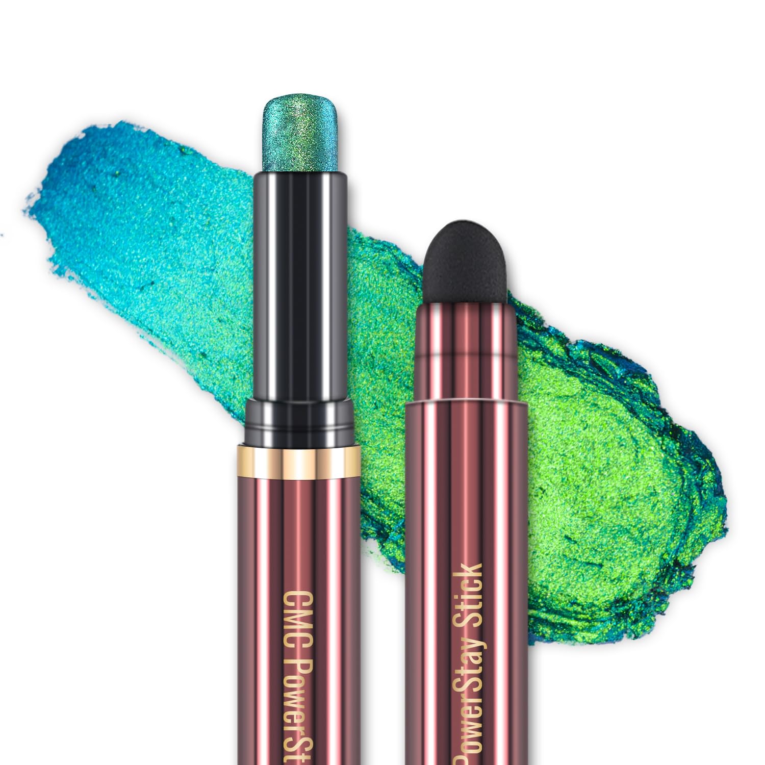 CHARMACY Multichrome 2 in 1 Cream Eyeshadow Stick, Waterproof Eye Brightener Highlighter Stick Makeup, High Pigmented, Smudge-Proof, Vegan & Cruelty-Free (#904)